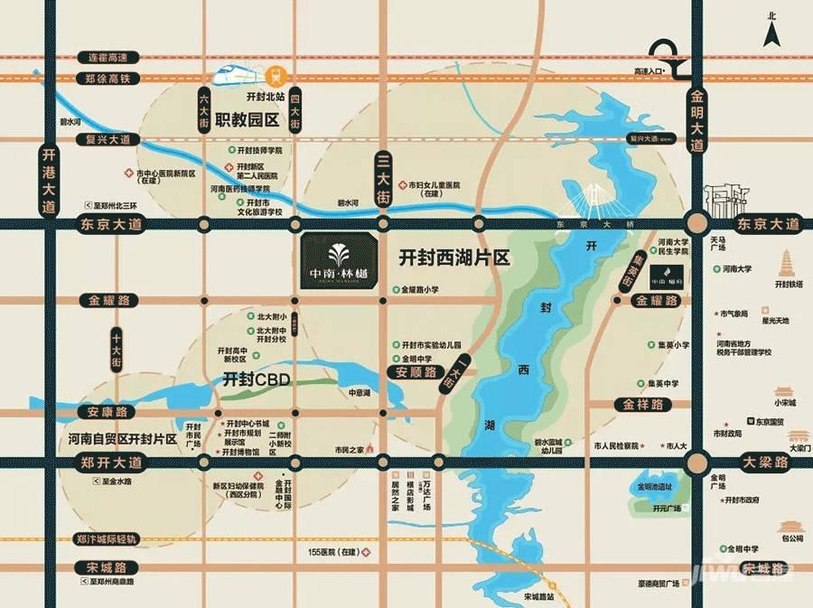 中南林樾位置交通图