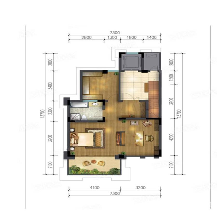 仁寿仁寿县麓峰·棕榈岛户型图4- 吉屋网