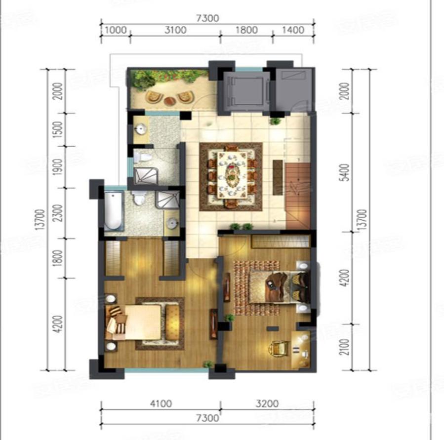 仁寿仁寿县麓峰·棕榈岛户型图4- 吉屋网