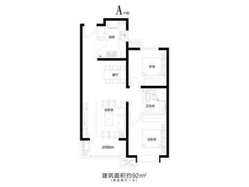 (在售)富力天禧公馆2房户型户型图