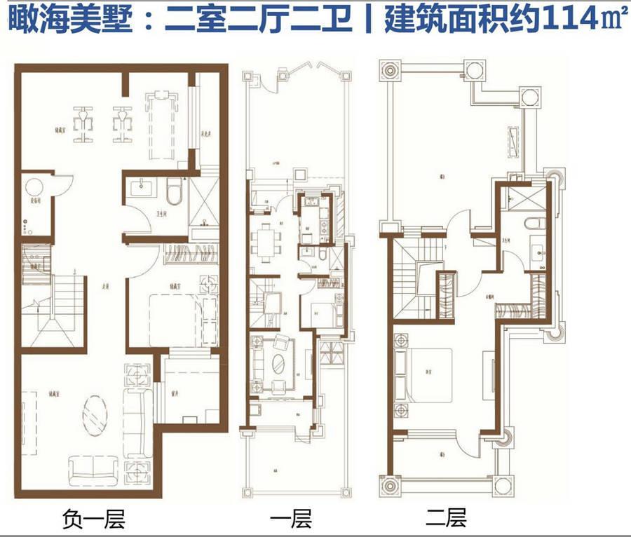 唐山恒大御海天下美墅114平米户型图_首付金额__114.0平米 吉屋网