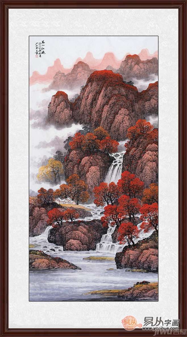 此易从人气画家王 宁作品将传统国画山水精髓和中国红色山水画历史图片