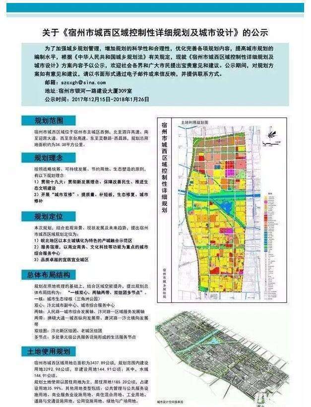 宿州西城区规划及城市设计曝光,速览