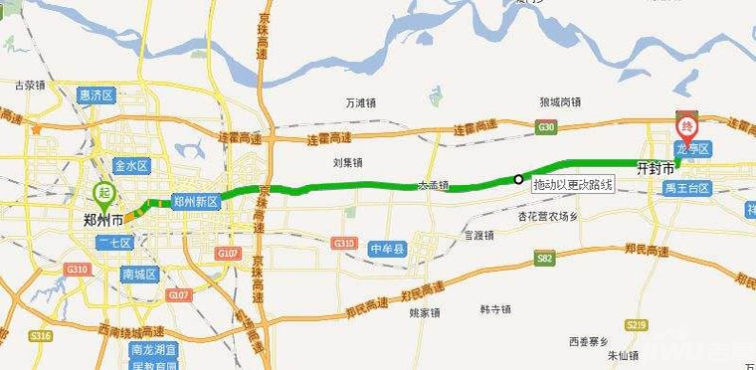 郑开大道地理图