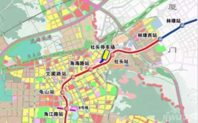 厦门地铁6号线角美段站点分布图