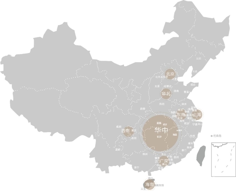 全国8大区域分布图