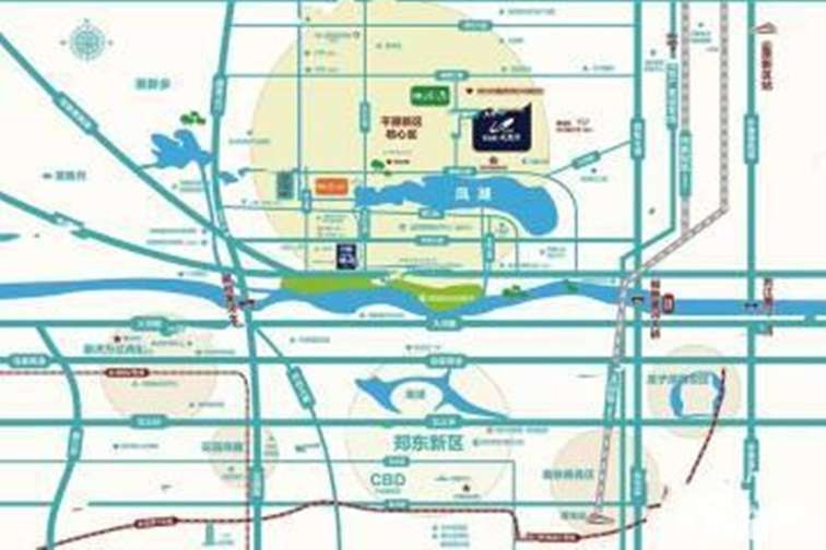 碧桂园凤凰湾,地处平原新区滨湖大道与昆仑山路交汇处东北角.