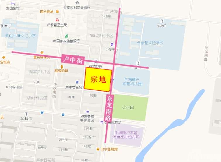 牛塘板块添新地!武进区东龙南路西侧卢中街南侧地块规划条件公示