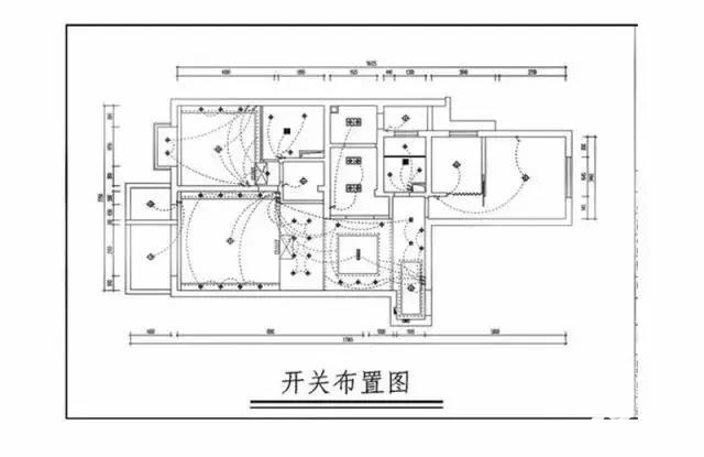 有的时候开关布置图会与照明平面图画在一起,常用的灯可以多设置几路