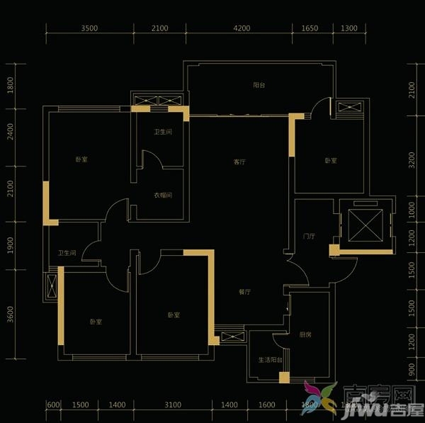 西山秘境c1户型鉴赏!嘉陵大户型楼盘!南充房产网