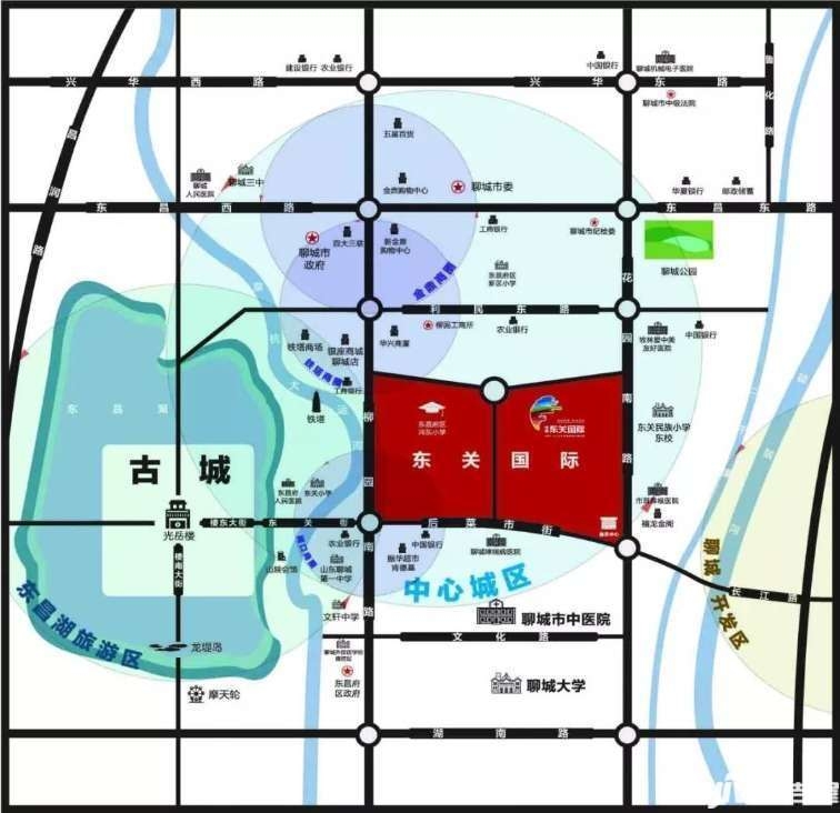 聊城楼市资讯 楼市新闻 东关国际中心位置解读,代言水城骄傲 掌控城市
