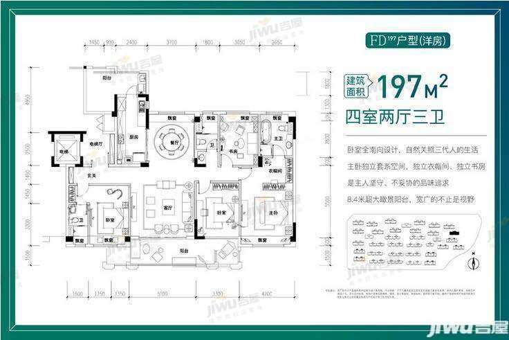 丰大宿州汴河小镇户型图fd197(洋房)