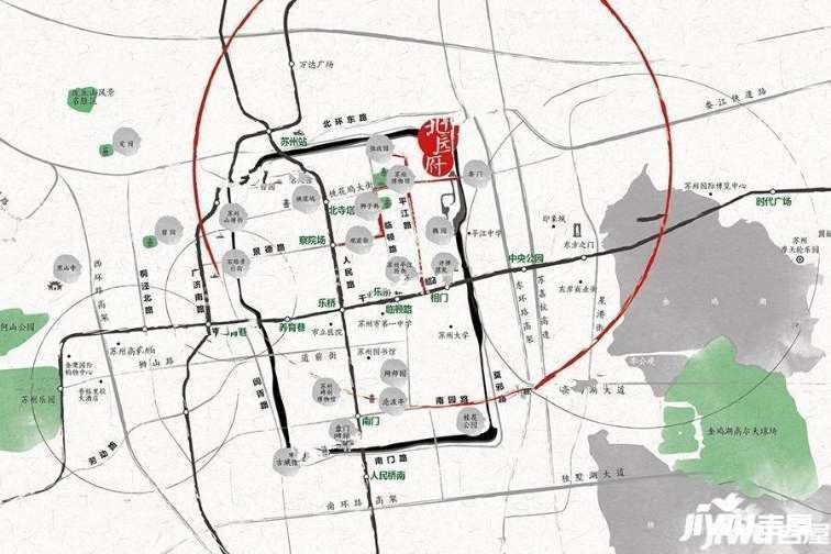 苏州北园别墅地址 北园别墅好不好 项目择址苏州古城八门之娄门精华