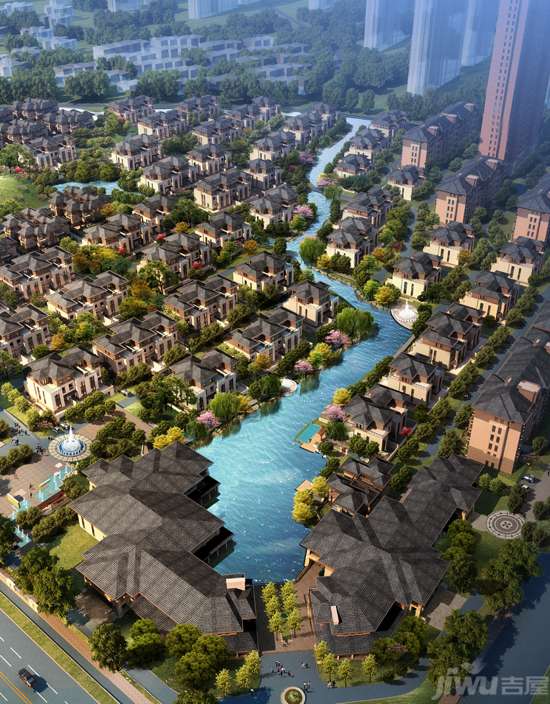 华融山水苑项目总占地1000亩,规划建有6000㎡会所.