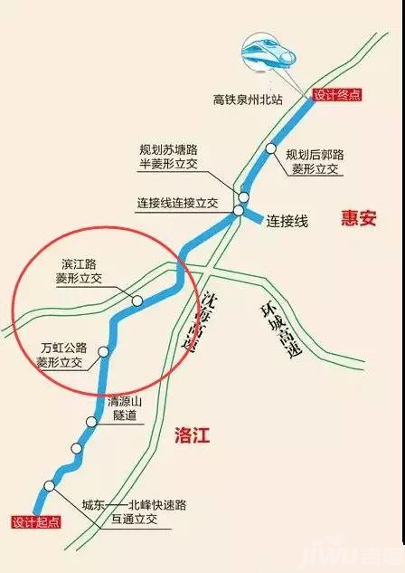 刺桐路北拓大致路线图