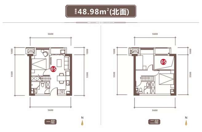 绿地之窗loft户型平面图1