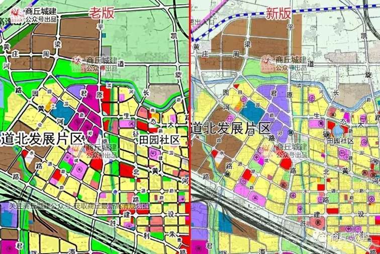 道北区变化不大,310国道与平原路包围区域改为物流用地,规划多座小学