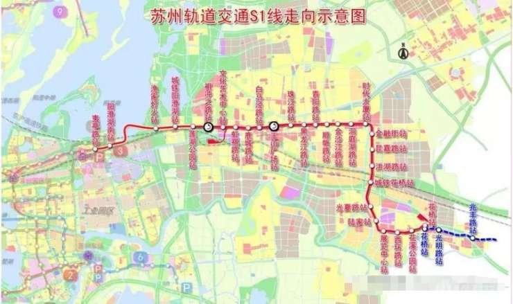 苏州s1地铁路线示意图