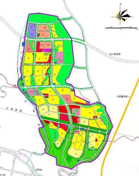 兰州市盐池片区控制性详细规划5大地块局部调整