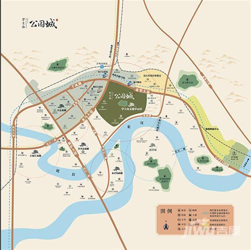 学士山公园城规划图