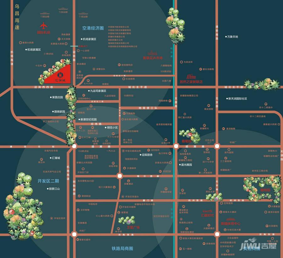 汇润城位置交通图