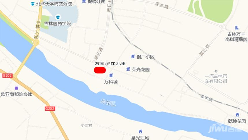 万科滨江九里位置交通图