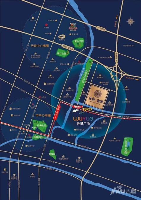 金新御园位置交通图