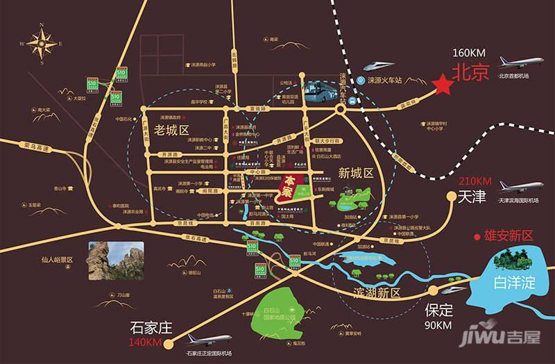 涞源锦尚城位置交通图
