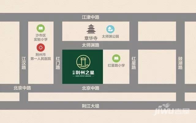 荆州之星位置交通图图片
