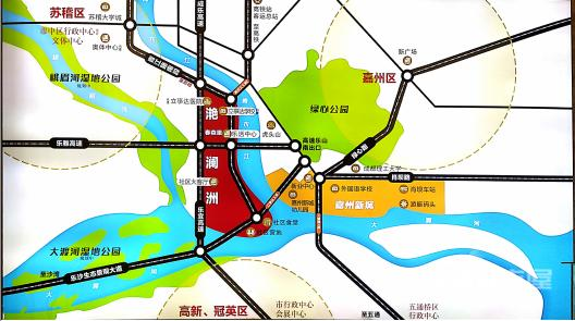 嘉州新城滟澜洲位置交通图