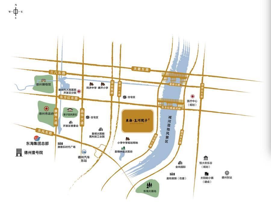 东海玉河院子位置交通图