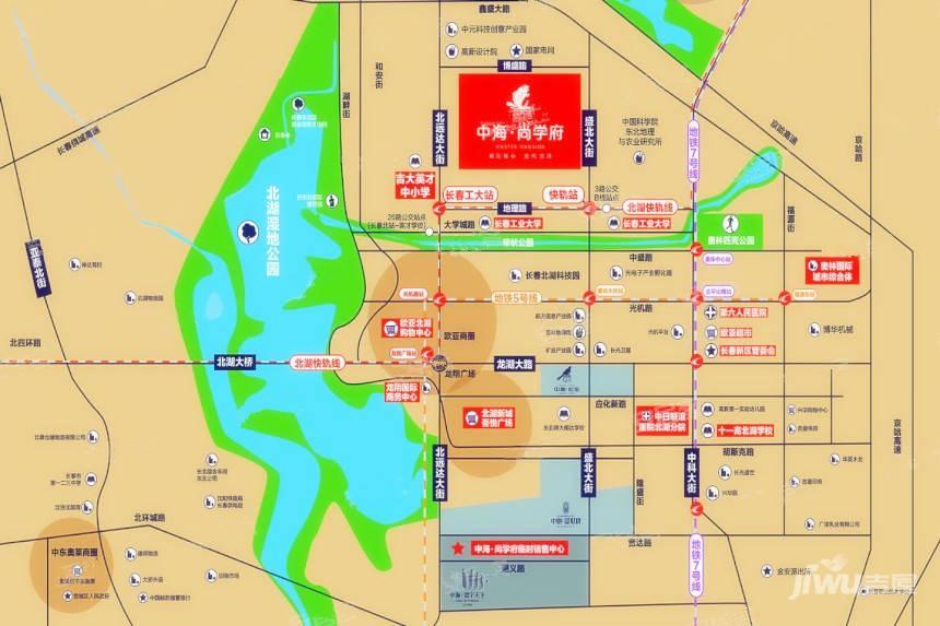 中海尚学府位置交通图