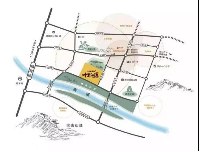碧桂园阳光城十里江湾位置交通图图片