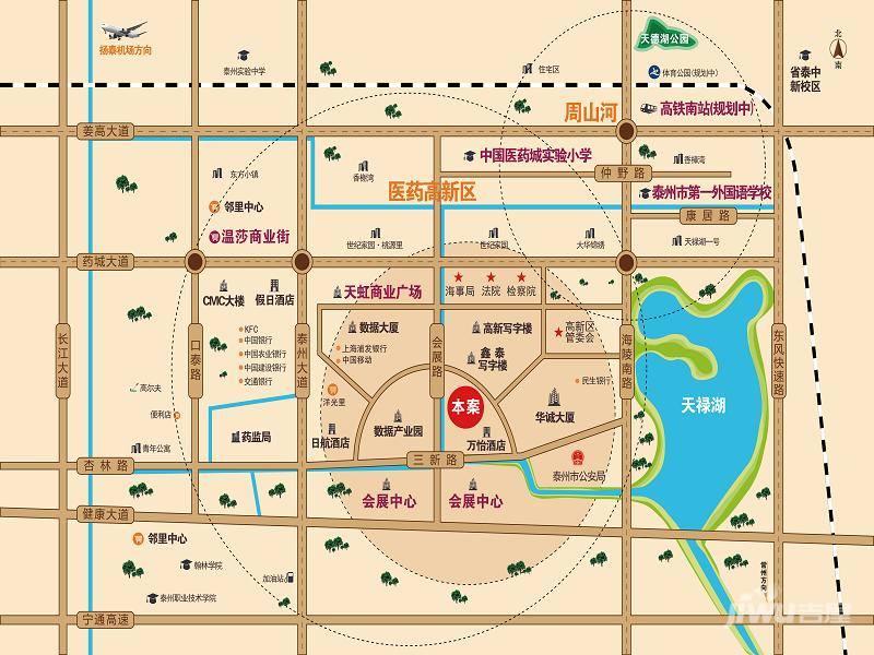 锦绣国际公寓位置交通图