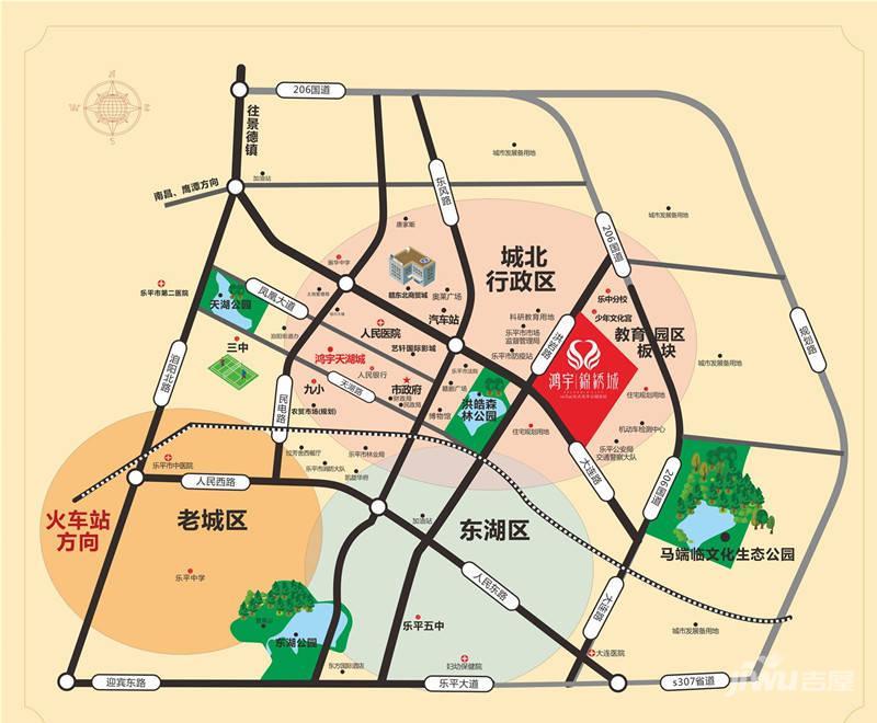 鸿宇锦绣城位置交通图
