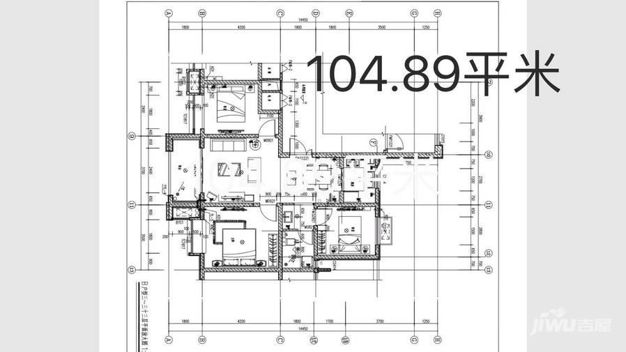 当代上品湾悦MOMΛ3室2厅2卫104.9㎡户型图