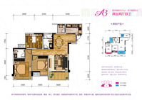 桥达茂宸广场（公寓）2室2厅2卫户型图