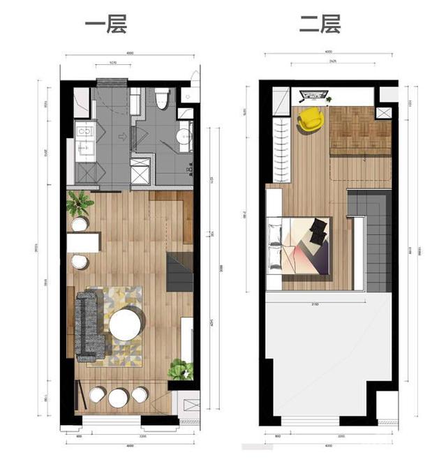 鸿锐国际1室1厅1卫59.7㎡户型图