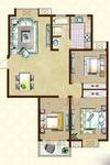 东盛四季花城3室2厅1卫130.2㎡户型图