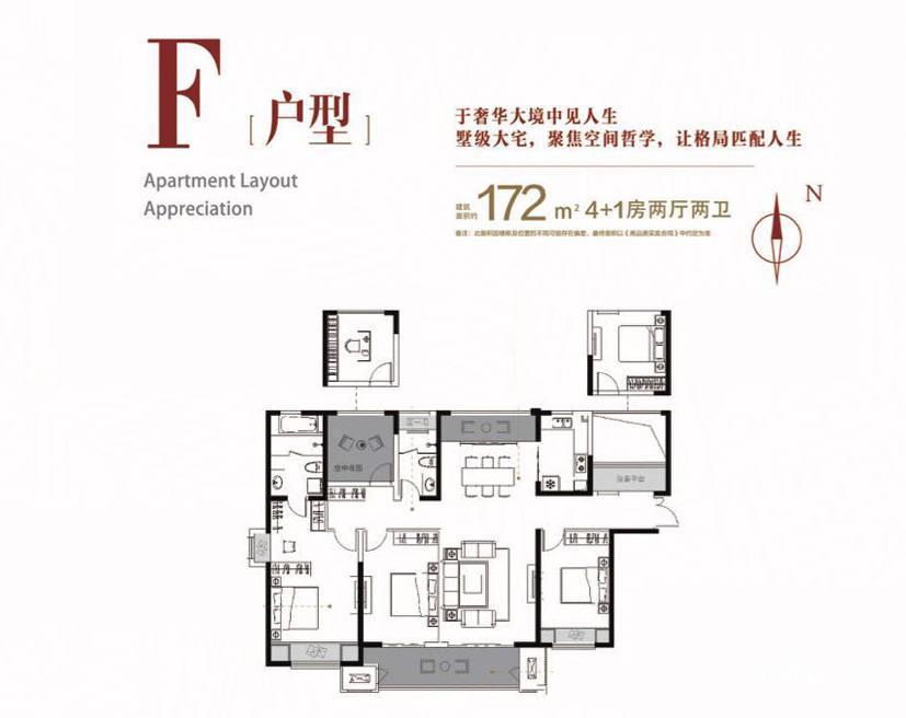 星河国际5室2厅2卫172㎡户型图