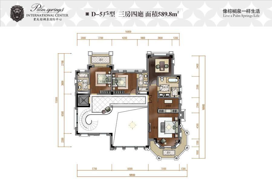 棕榈泉二期别墅别墅-0589.8㎡户型图