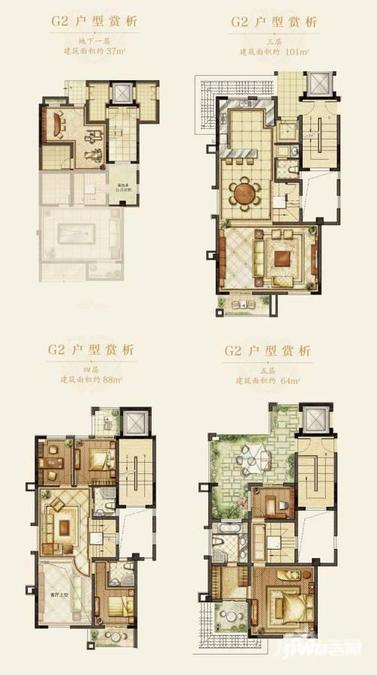 碧桂园滨湖湾4室3厅3卫290㎡户型图