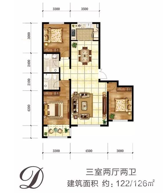 金韵名邸
                                                            3房2厅2卫
