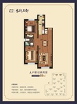 华南城紫荆名都2室2厅1卫89㎡户型图