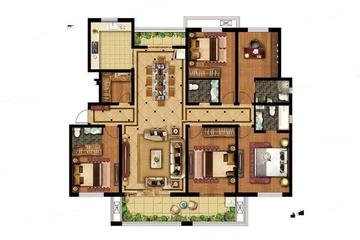 (老盘加推)天颐城和园5房户型户型图