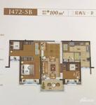 碧桂园保利时代天汇3室2厅1卫100㎡户型图