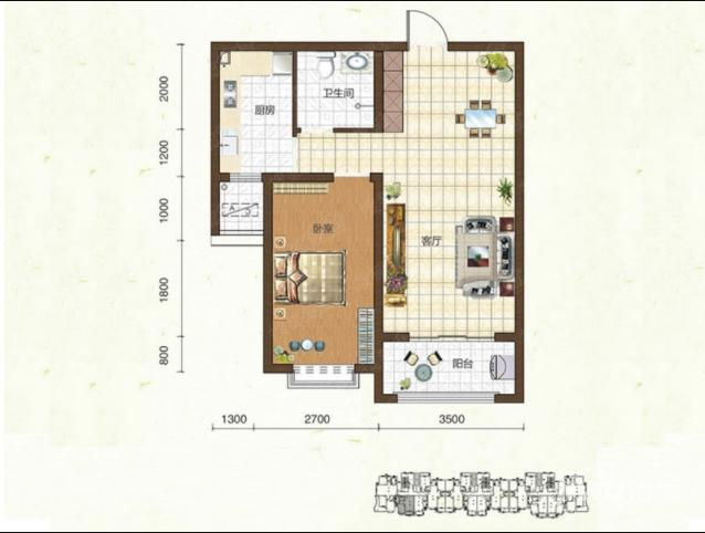 和园（海韵馨园3期）普通住宅58㎡户型图