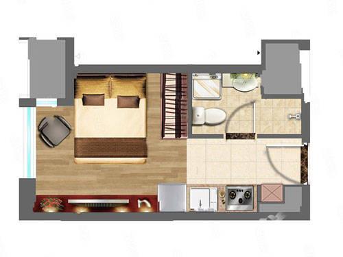 金科城普通住宅31㎡户型图