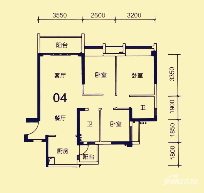 敏捷江畔豪庭
                                                            3房2厅2卫
