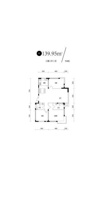 新加坡城3室2厅2卫139.9㎡户型图